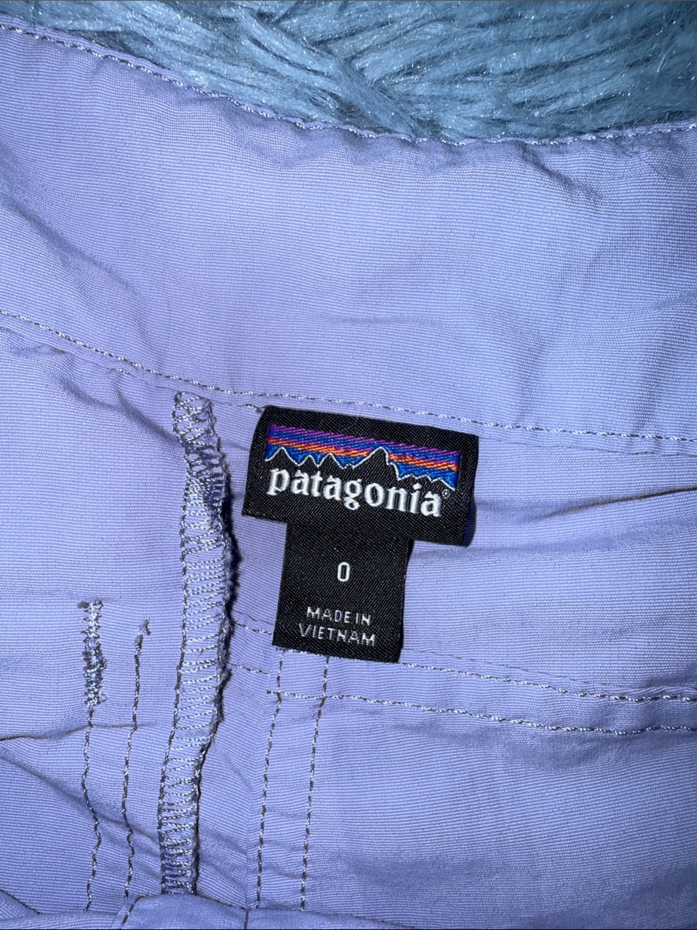 Patagonia Light Lavender Women's Athletic Swim Shorts with Navy Drawstring 0 - Picture 2 of 7